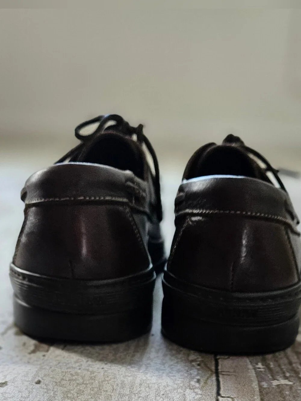 Bally of Switzerland Brown Leather Boat Shoes Deck Moccasins Plume Style